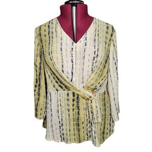 Cato Est. 1946 Wrap Peplum Top (Size 18/20W)